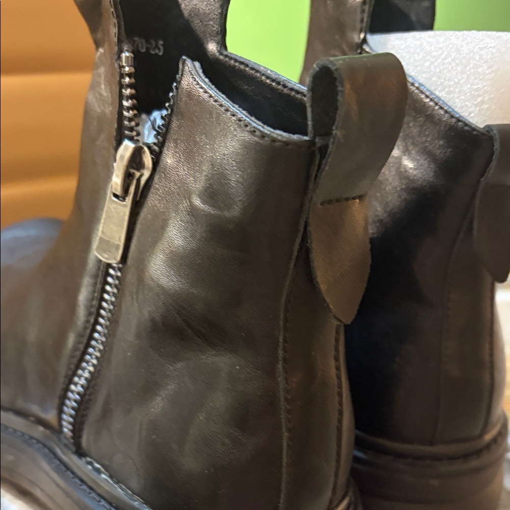 Leather Black Ankle Boots